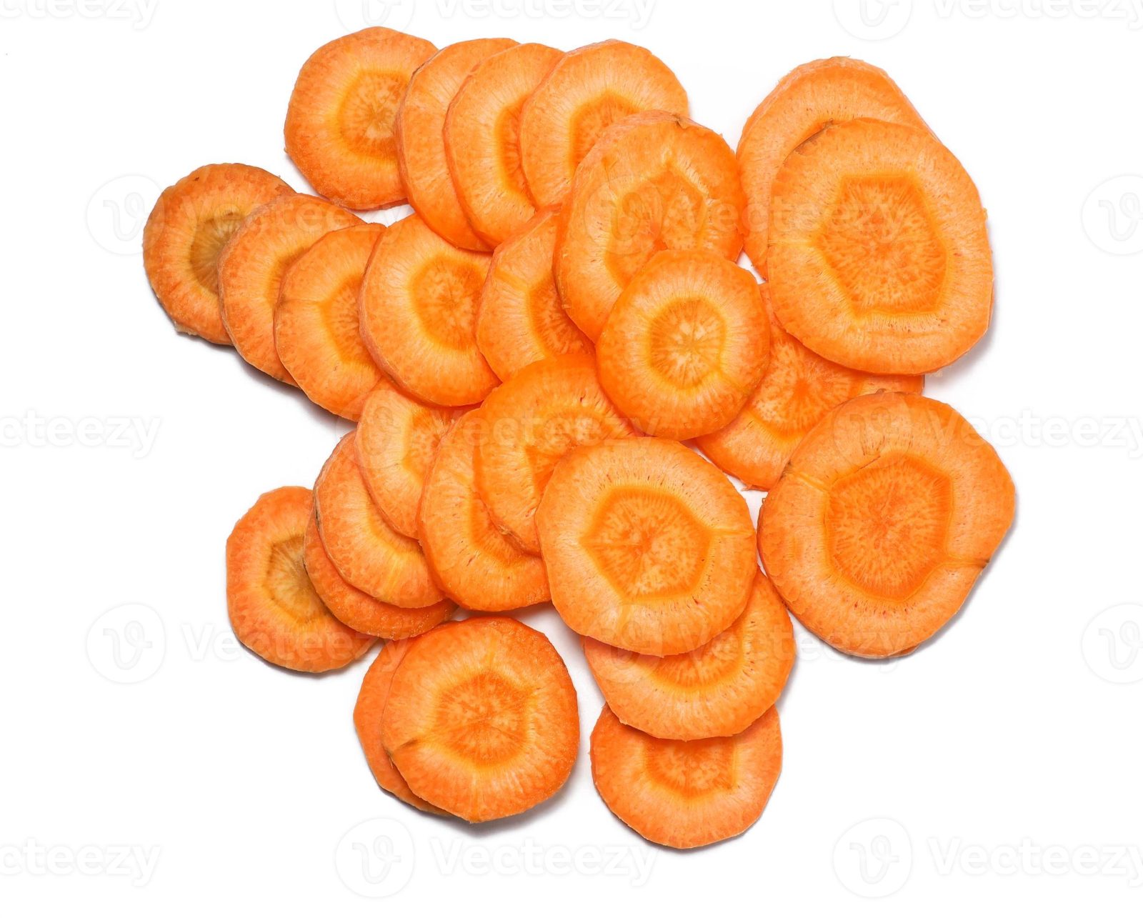 2 CAROTTES COUPEES EN RONDELLES