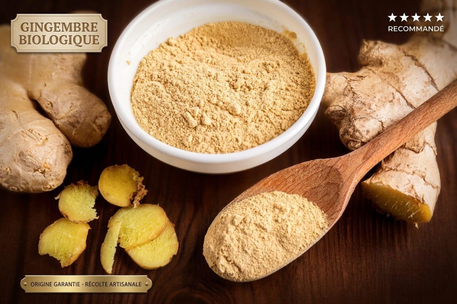UNE DEMI CUILLERE DE GINGEMBRE EN POUDRE